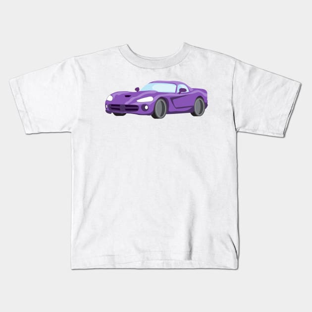 Cars Purple One Kids T-Shirt by Socity Shop